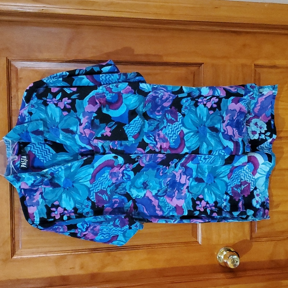 Vintage 80s/90s Pasta Brand Oversize Blouse Floral Sz S